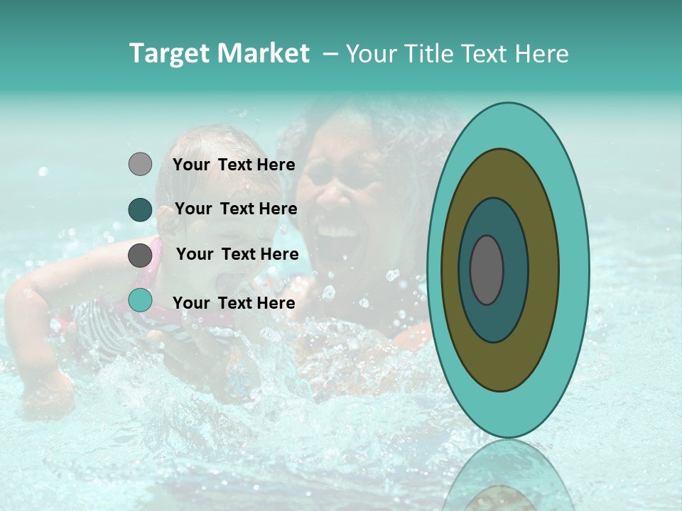 Young Mother With Son On The Beach PowerPoint Template