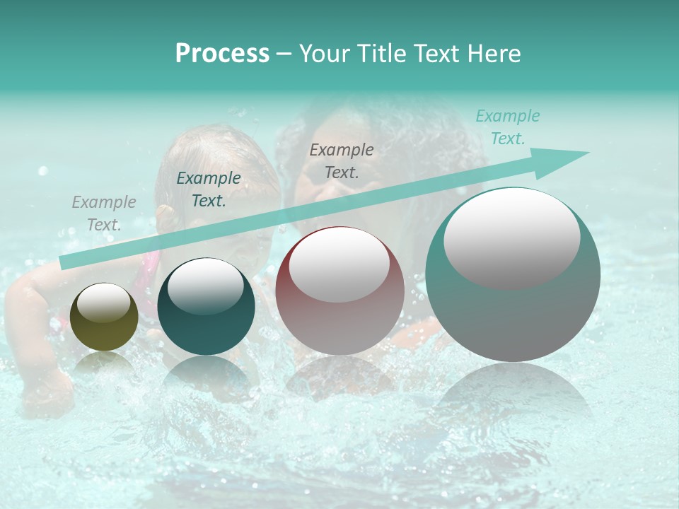 Young Mother With Son On The Beach PowerPoint Template