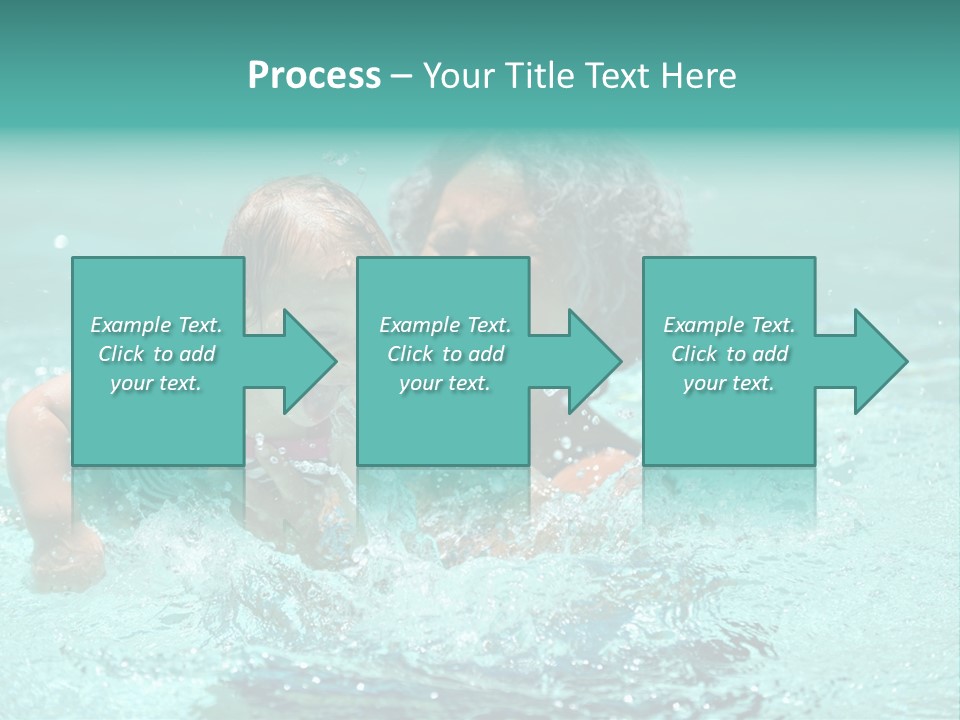 Young Mother With Son On The Beach PowerPoint Template