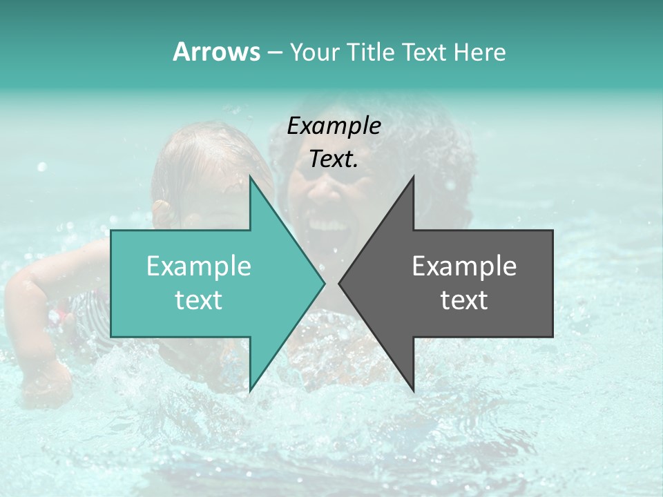 Young Mother With Son On The Beach PowerPoint Template