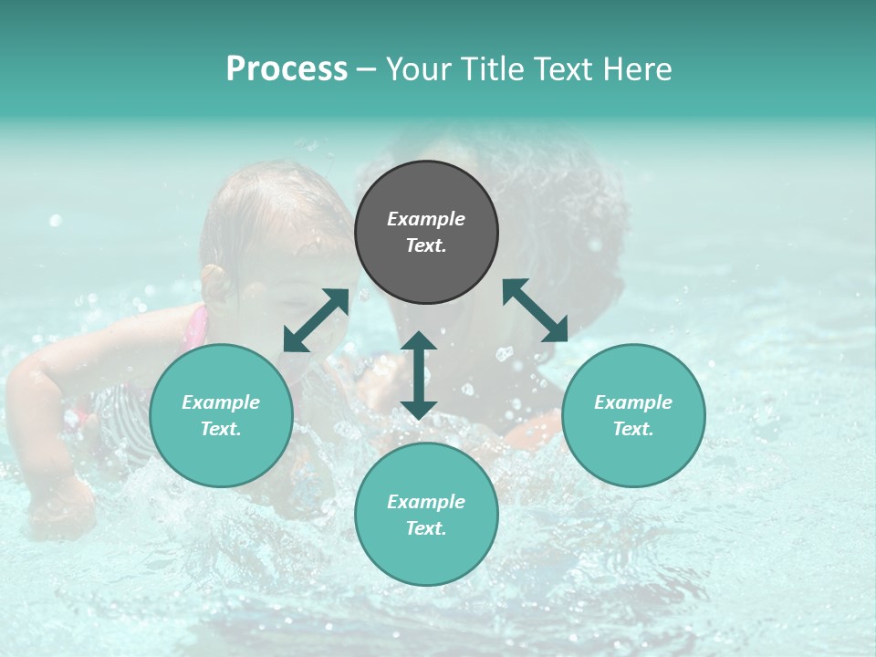 Young Mother With Son On The Beach PowerPoint Template