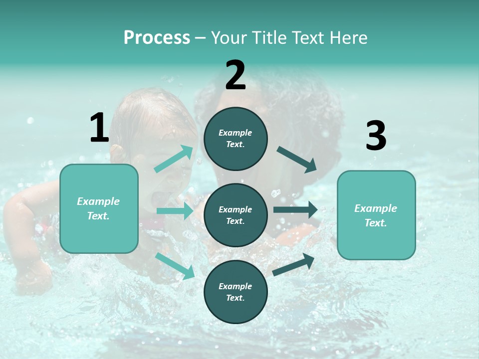 Young Mother With Son On The Beach PowerPoint Template