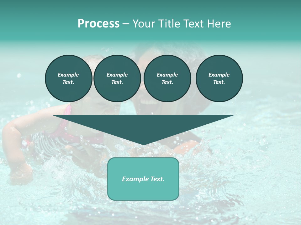 Young Mother With Son On The Beach PowerPoint Template