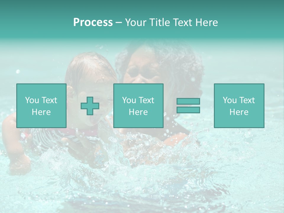 Young Mother With Son On The Beach PowerPoint Template
