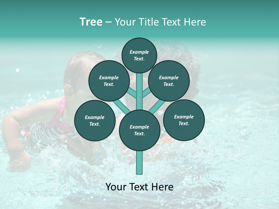 Young Mother With Son On The Beach PowerPoint Template