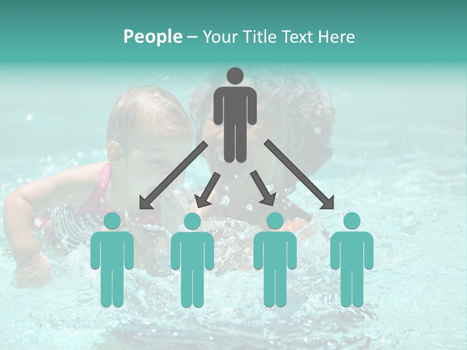 Young Mother With Son On The Beach PowerPoint Template