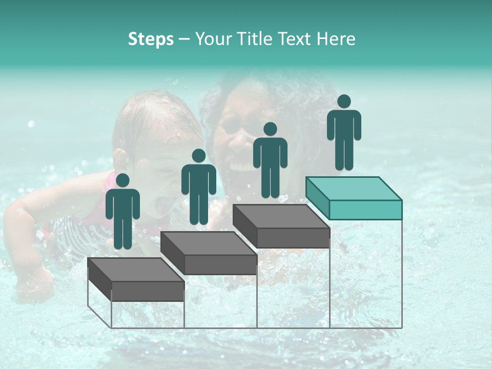 Young Mother With Son On The Beach PowerPoint Template