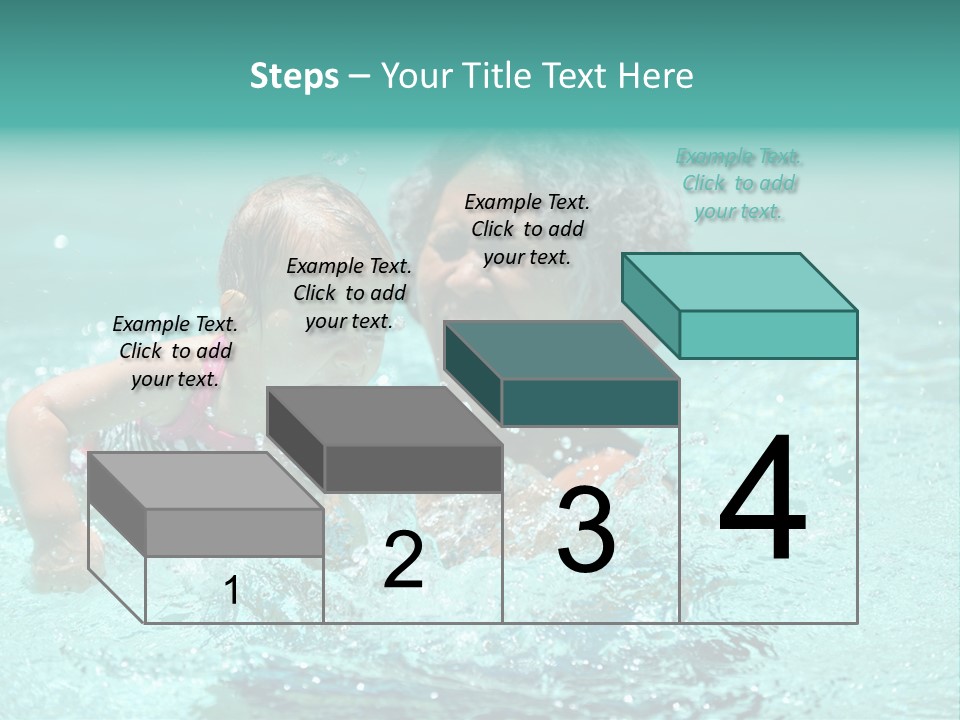 Young Mother With Son On The Beach PowerPoint Template