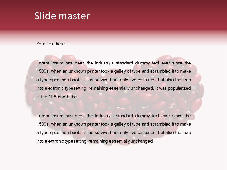 Bunch Of Red Beans Look Like One Big Bean PowerPoint Template