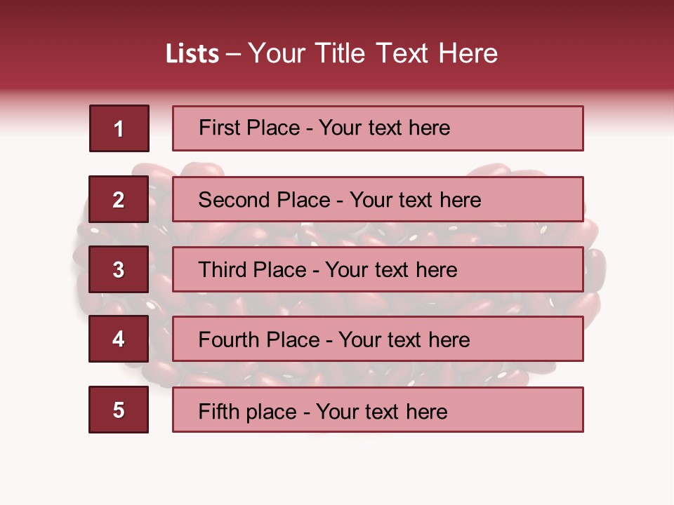 Bunch Of Red Beans Look Like One Big Bean PowerPoint Template