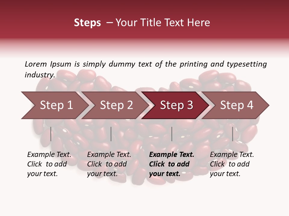 Bunch Of Red Beans Look Like One Big Bean PowerPoint Template