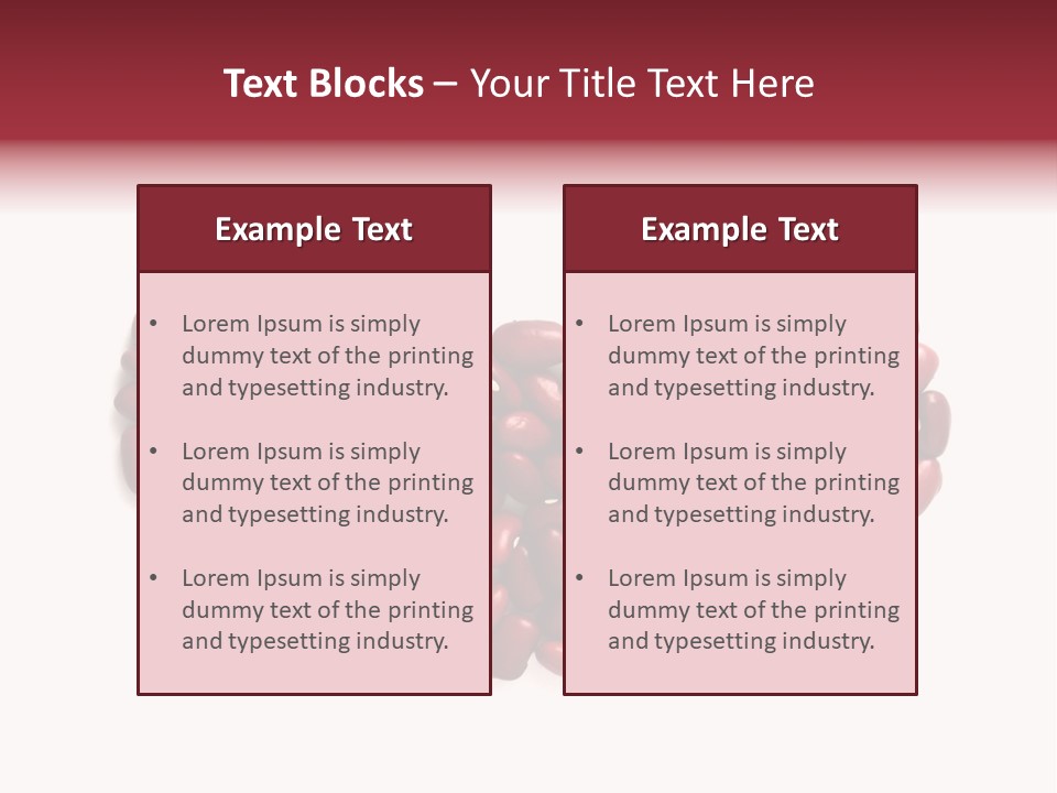 Bunch Of Red Beans Look Like One Big Bean PowerPoint Template