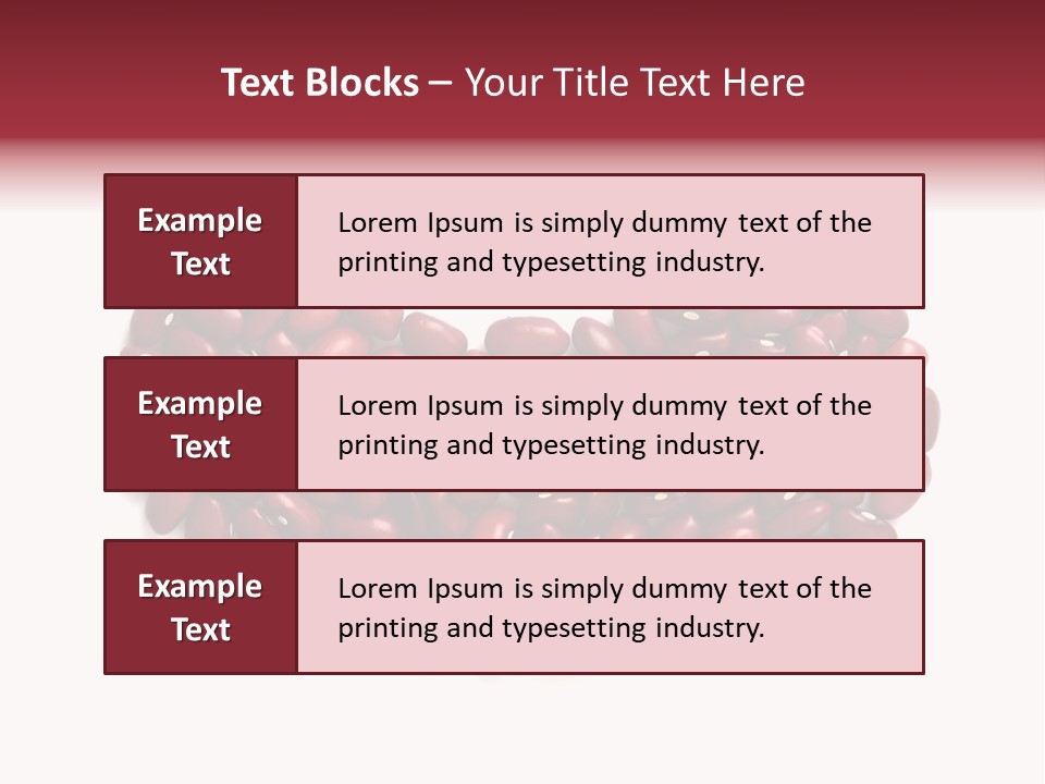 Bunch Of Red Beans Look Like One Big Bean PowerPoint Template