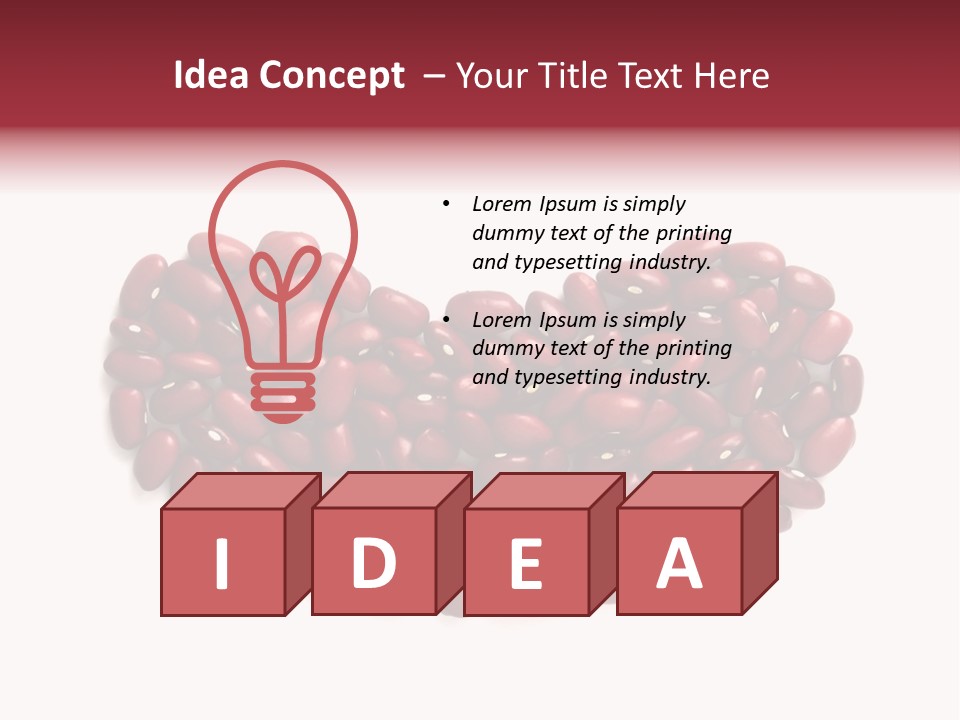 Bunch Of Red Beans Look Like One Big Bean PowerPoint Template