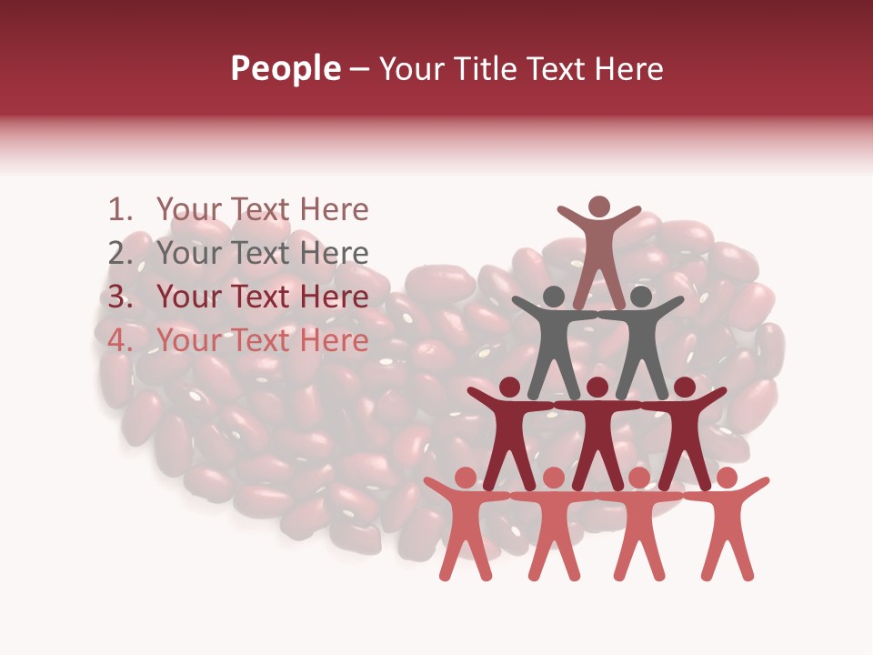 Bunch Of Red Beans Look Like One Big Bean PowerPoint Template