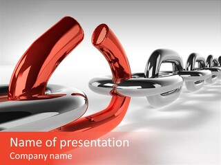 Breaking Chain - 3D Rendering PowerPoint Template