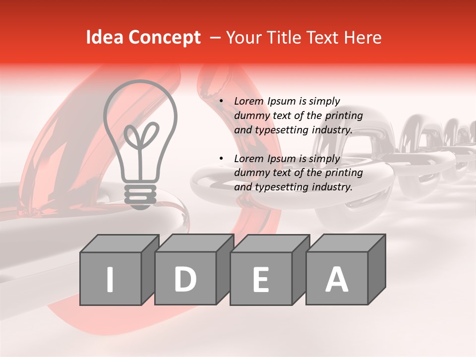 Breaking Chain - 3D Rendering PowerPoint Template