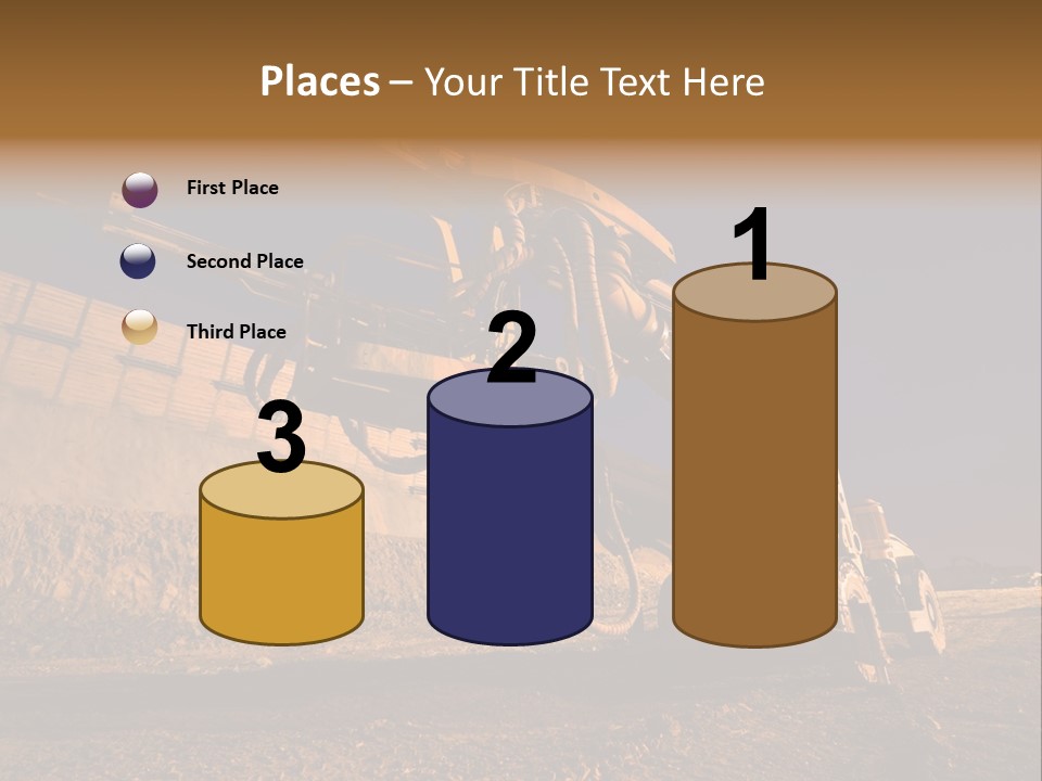 Heavy Drilling Machine On Site Evening Shot PowerPoint Template