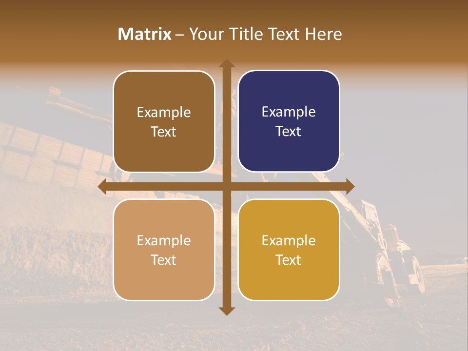 Heavy Drilling Machine On Site Evening Shot PowerPoint Template