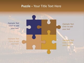 Heavy Drilling Machine On Site Evening Shot PowerPoint Template