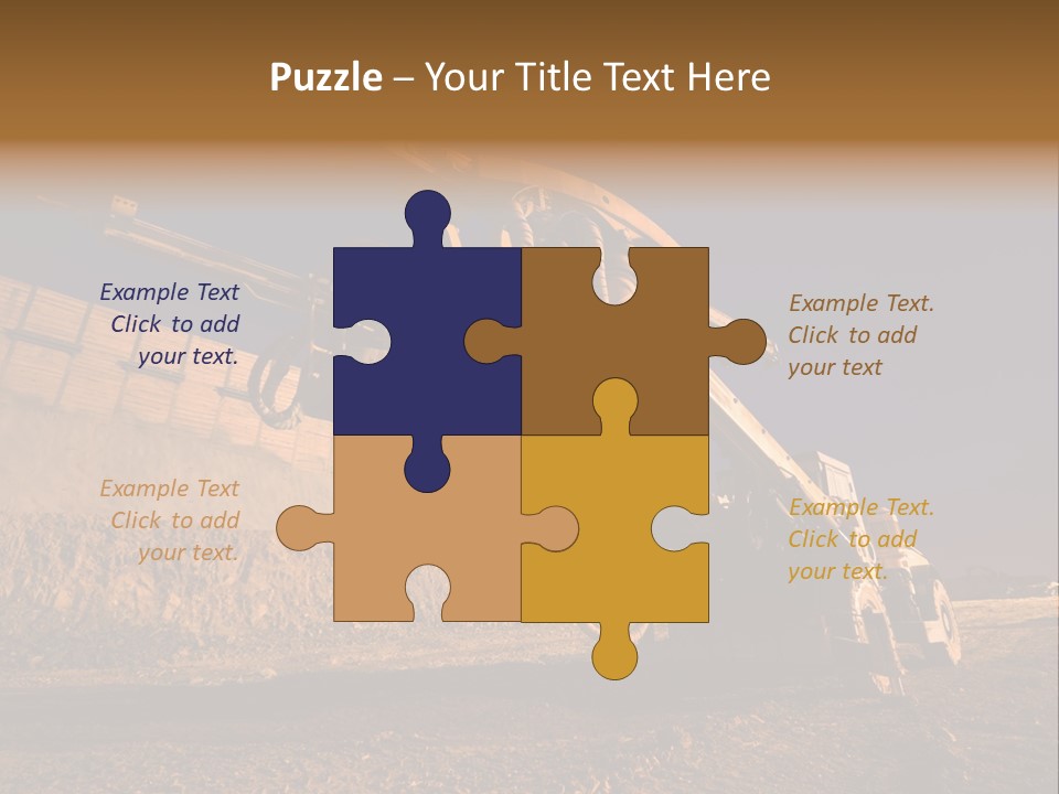 Heavy Drilling Machine On Site Evening Shot PowerPoint Template