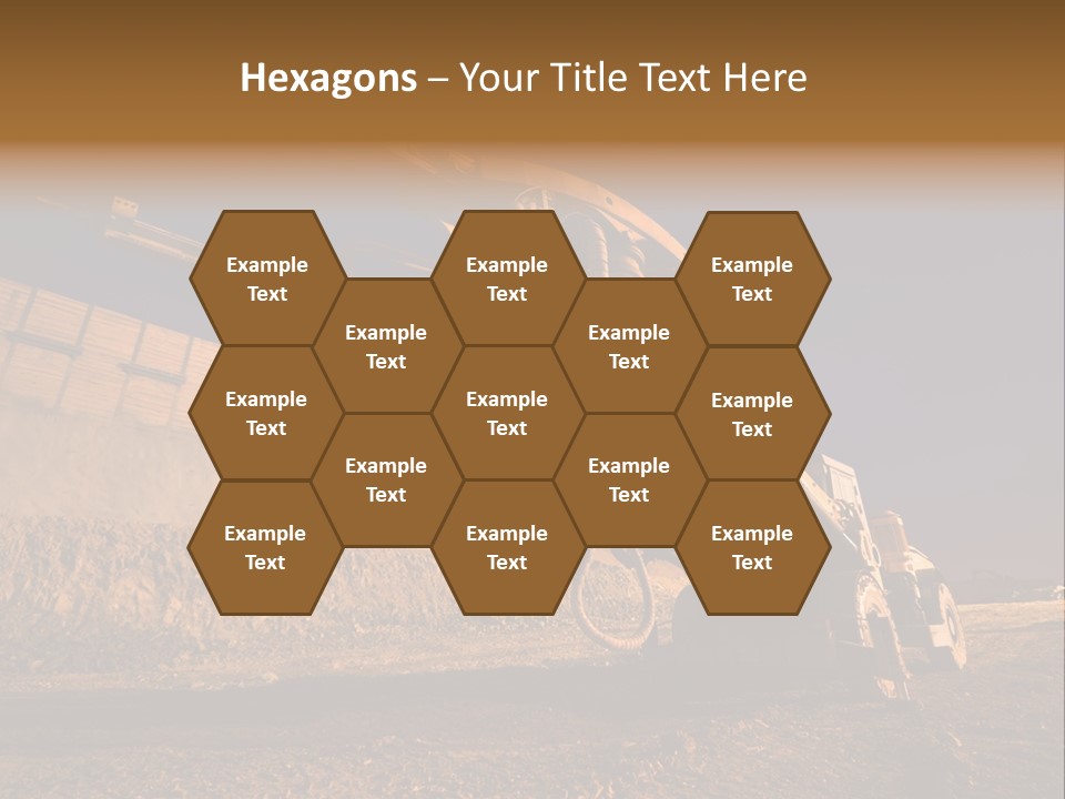 Heavy Drilling Machine On Site Evening Shot PowerPoint Template