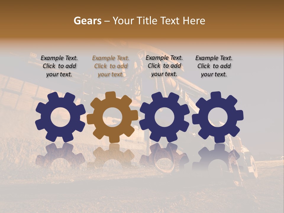 Heavy Drilling Machine On Site Evening Shot PowerPoint Template