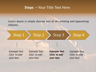 Heavy Drilling Machine On Site Evening Shot PowerPoint Template