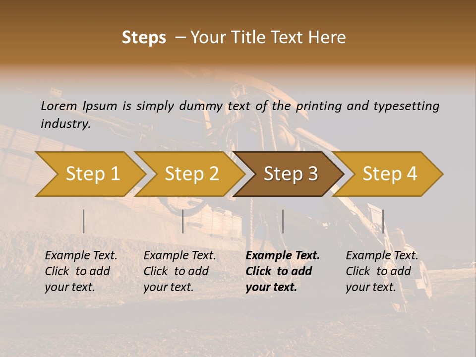 Heavy Drilling Machine On Site Evening Shot PowerPoint Template