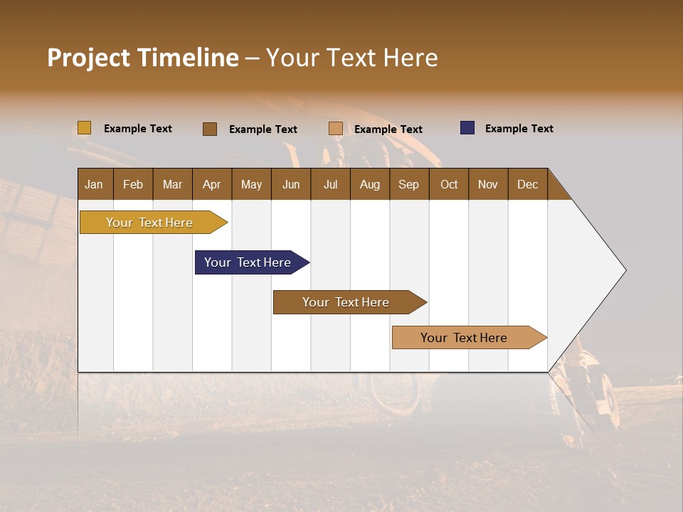 Heavy Drilling Machine On Site Evening Shot PowerPoint Template