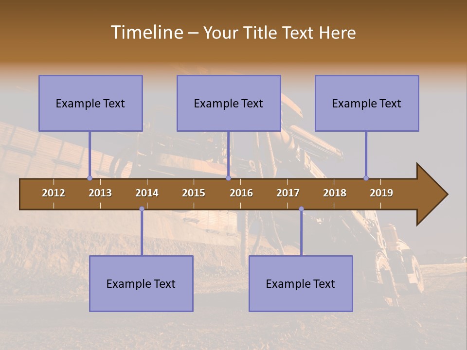 Heavy Drilling Machine On Site Evening Shot PowerPoint Template