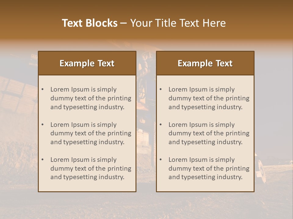 Heavy Drilling Machine On Site Evening Shot PowerPoint Template