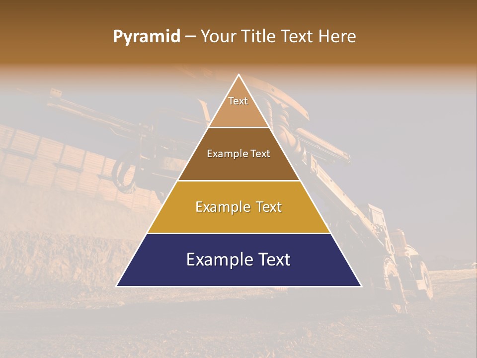 Heavy Drilling Machine On Site Evening Shot PowerPoint Template