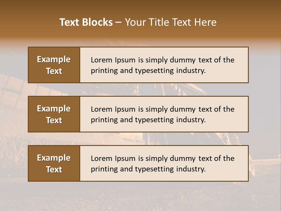 Heavy Drilling Machine On Site Evening Shot PowerPoint Template