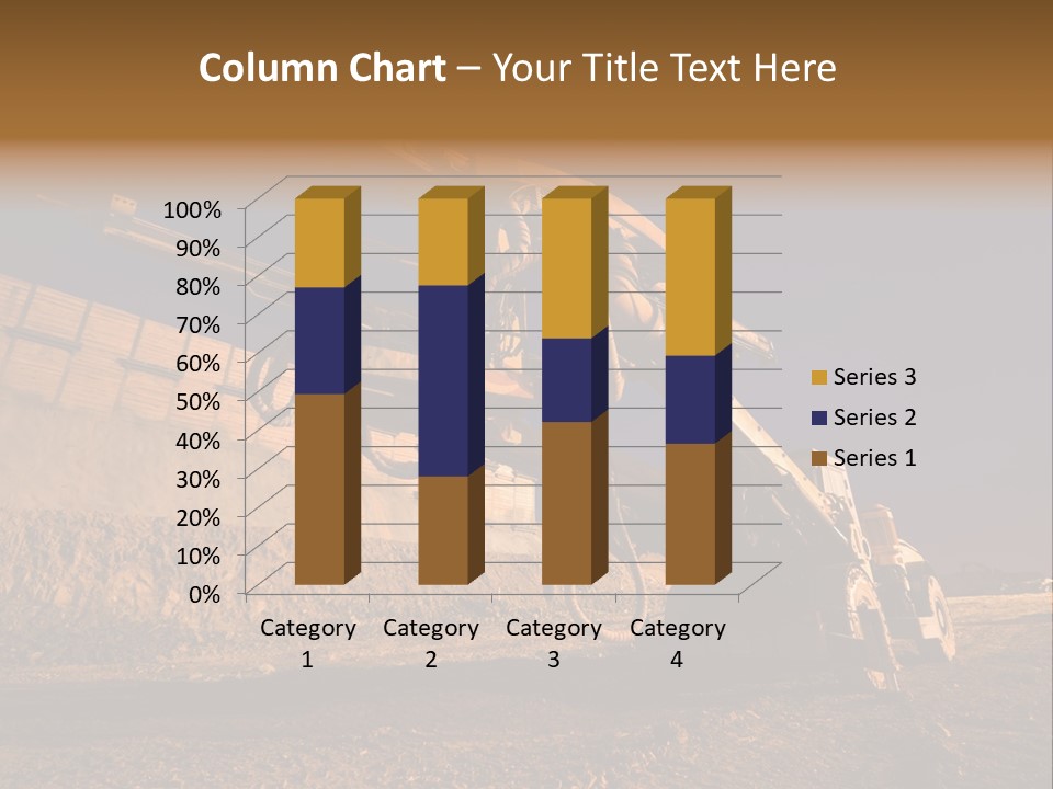 Heavy Drilling Machine On Site Evening Shot PowerPoint Template