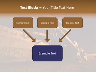 Heavy Drilling Machine On Site Evening Shot PowerPoint Template