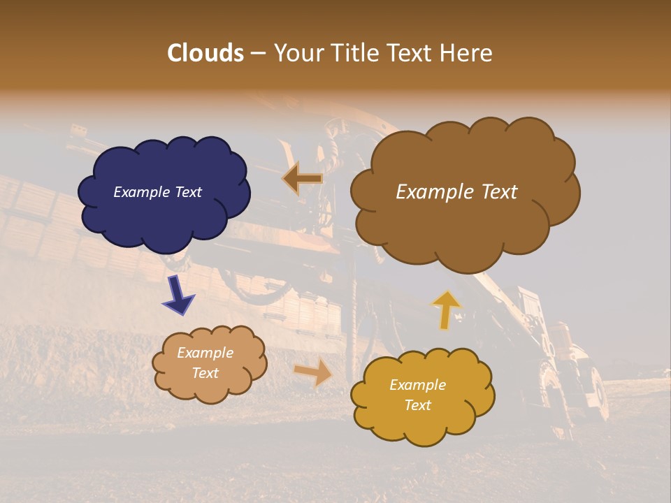 Heavy Drilling Machine On Site Evening Shot PowerPoint Template
