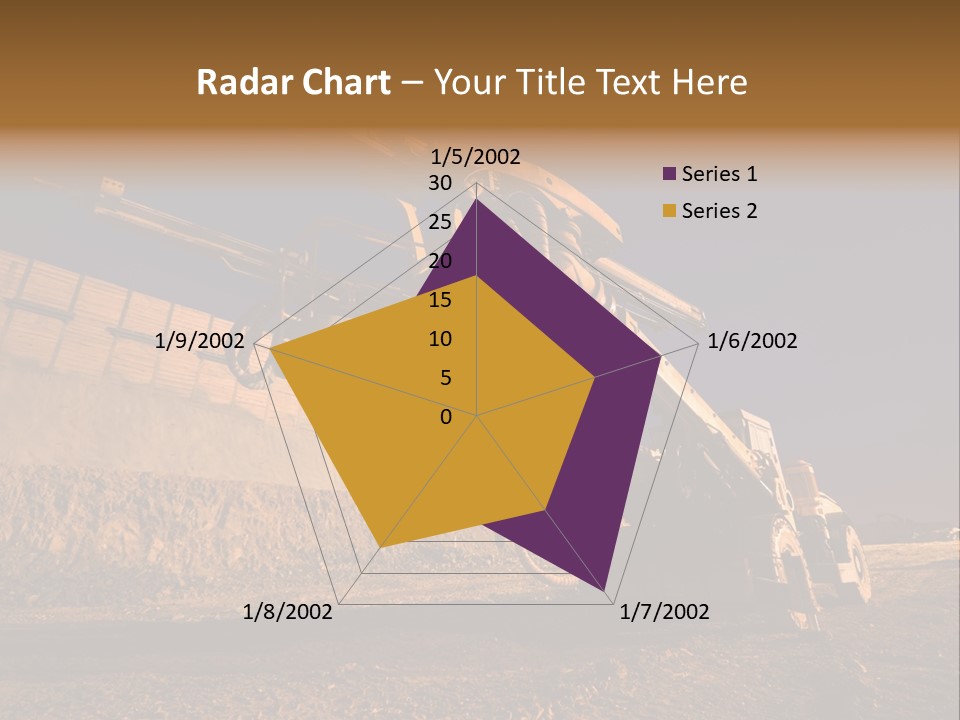 Heavy Drilling Machine On Site Evening Shot PowerPoint Template