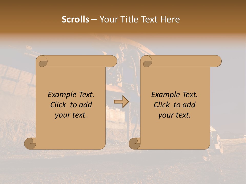 Heavy Drilling Machine On Site Evening Shot PowerPoint Template