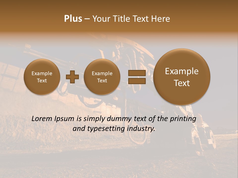 Heavy Drilling Machine On Site Evening Shot PowerPoint Template