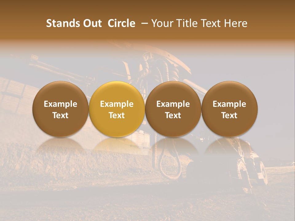 Heavy Drilling Machine On Site Evening Shot PowerPoint Template