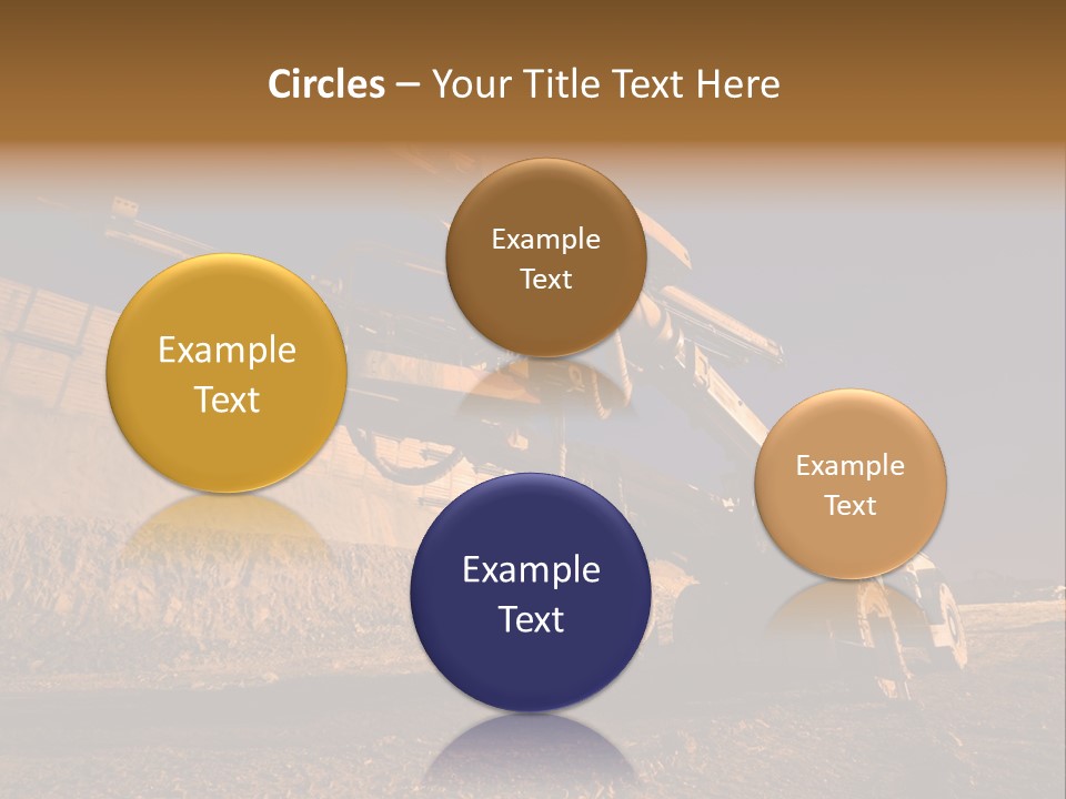 Heavy Drilling Machine On Site Evening Shot PowerPoint Template