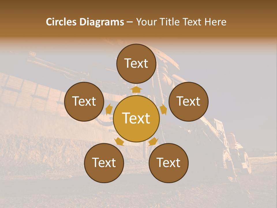 Heavy Drilling Machine On Site Evening Shot PowerPoint Template