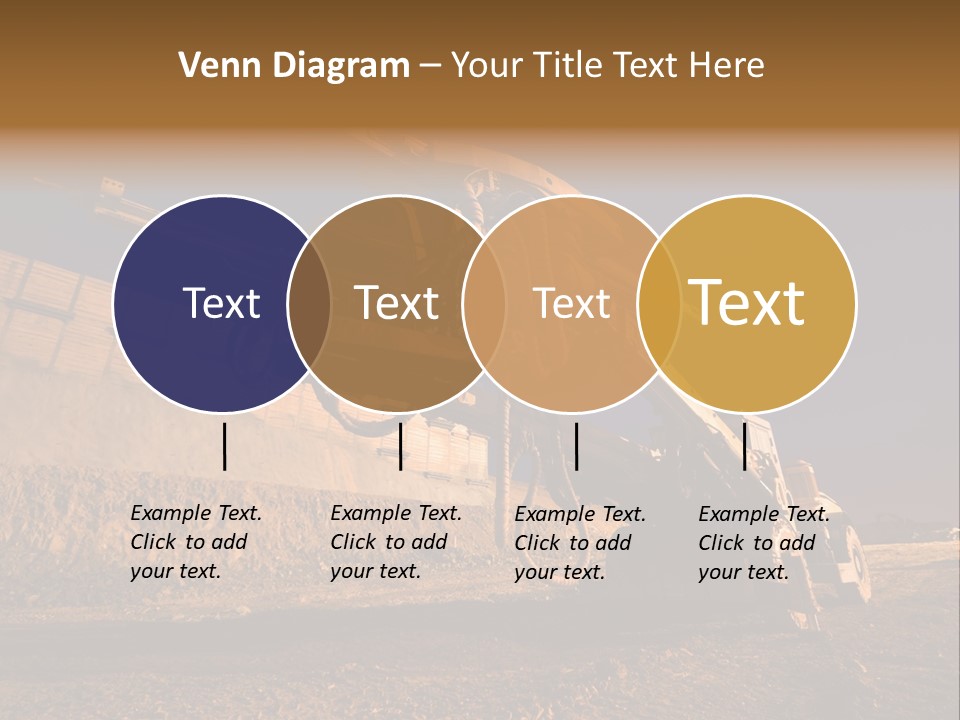 Heavy Drilling Machine On Site Evening Shot PowerPoint Template