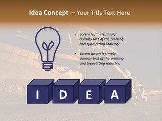 Heavy Drilling Machine On Site Evening Shot PowerPoint Template