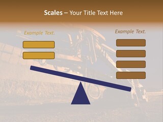 Heavy Drilling Machine On Site Evening Shot PowerPoint Template