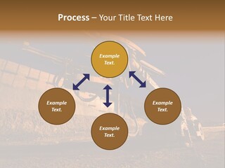Heavy Drilling Machine On Site Evening Shot PowerPoint Template