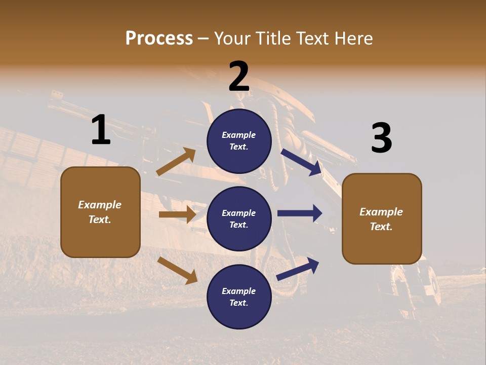Heavy Drilling Machine On Site Evening Shot PowerPoint Template