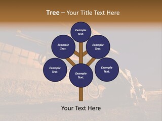 Heavy Drilling Machine On Site Evening Shot PowerPoint Template