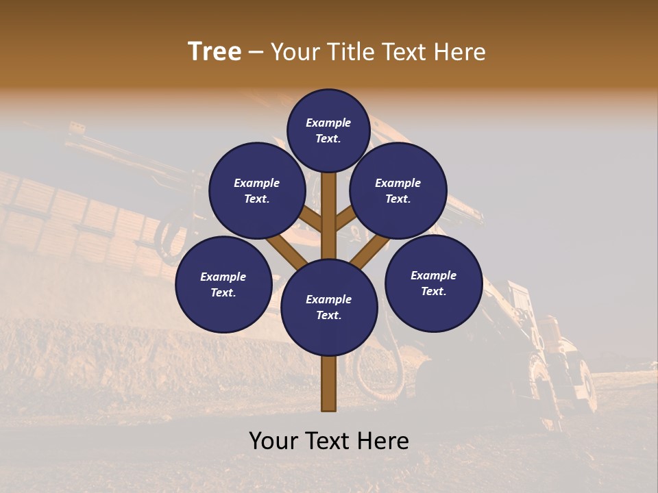 Heavy Drilling Machine On Site Evening Shot PowerPoint Template